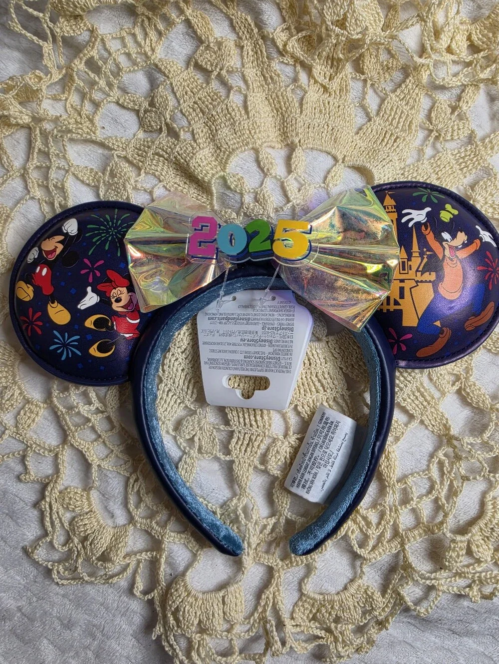 Disneyland 2025 New Years Mickey Minnie Goofy Ears Headband